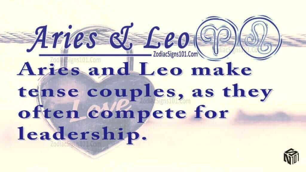 Aries Leo Partners For Life In Love Or Hate Compatibility And Sex