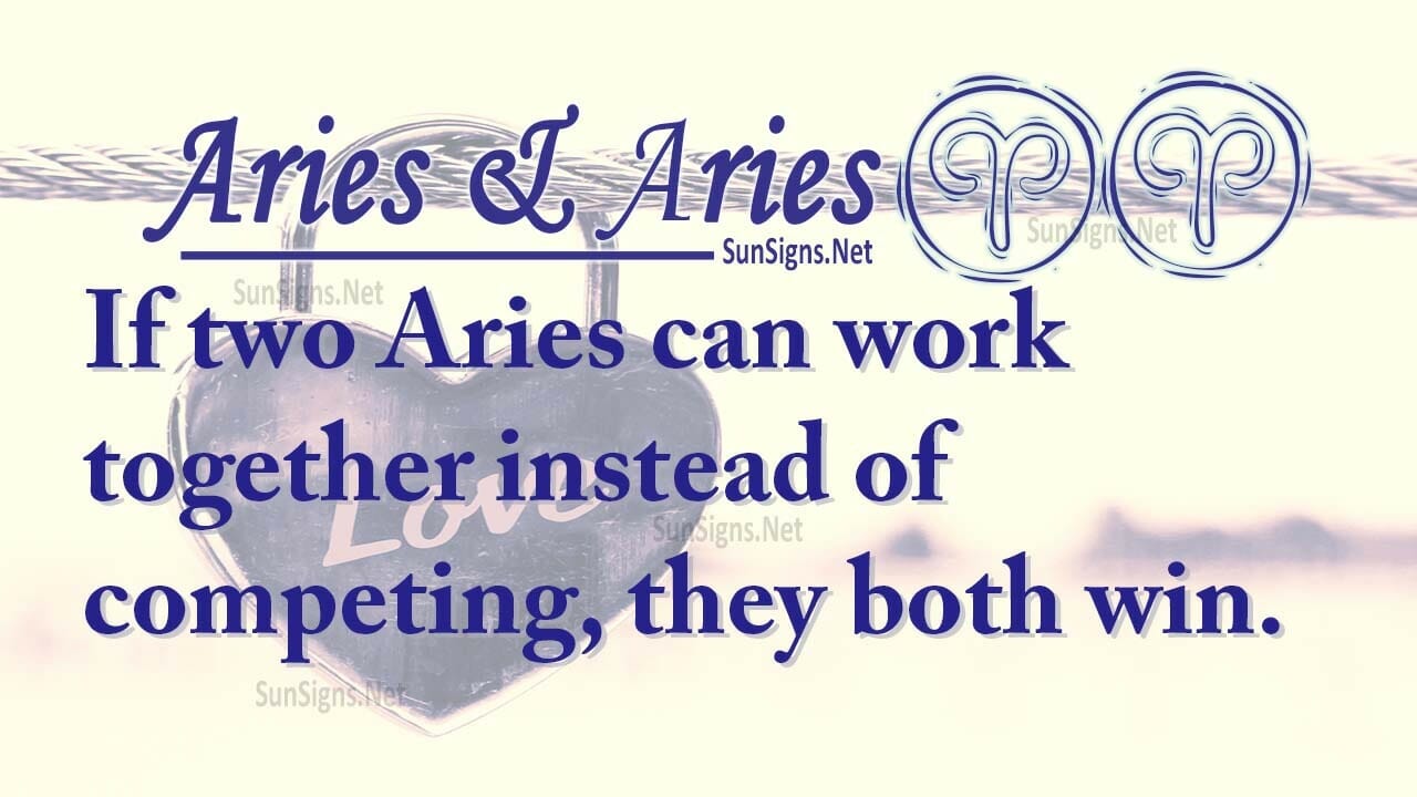 Aries Aries Compatibility Partners For Life In Love Or Hate And Sex Zodiac Signs 101