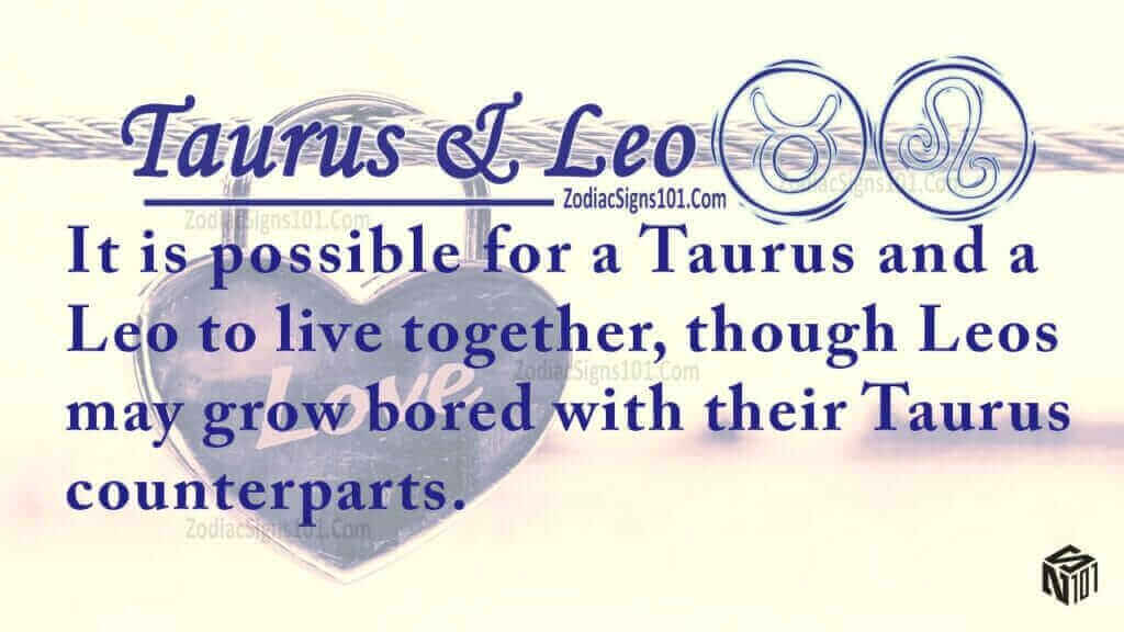 Taurus Leo Partners For Life, In Love or Hate, Compatibility and Sex