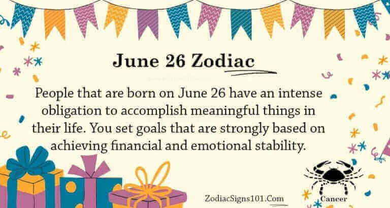 June 26 Zodiac